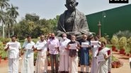 India News | Left, DMK MPs Protest at Parliament's Gandhi Statue in Support of 'Bharat Bandh'