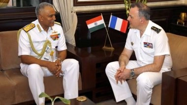 World News | Navy Chief Hari Kumar Interacts with French Counterpart, Discusses Maritime Cooperation in Indo-Pacific