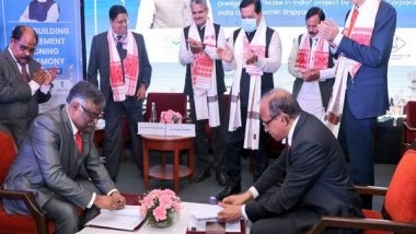 India News | Dredging Corporation of India Inks Shipbuilding Agreement for First Make in India Project