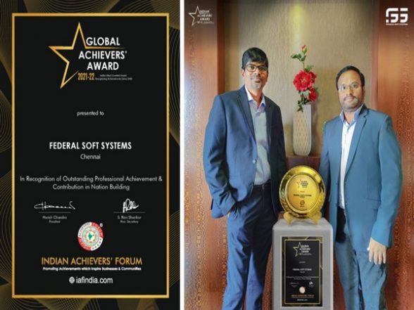 Business News | Federal Soft Systems is Recognized as Global Achievers by Indian Achievers Forum - Vimarsana News