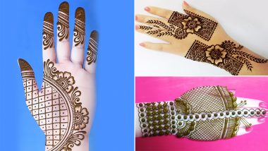 Simple Gudi Padwa 2022 Mehndi Designs: Check Out Indo-Arabic Mehndi Patterns and Stylish Henna Designs for Front and Back Hand To Usher In the Marathi New Year (Watch Videos)