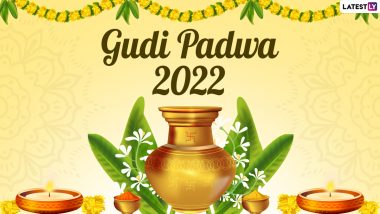 Gudi Padwa 2022 Wishes & Greetings: WhatsApp Stickers, Facebook Messages, Samvatsar Padvo HD Images, Telegram Gudhi Photos & Colourful GIFs To Celebrate Marathi New Year