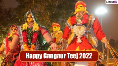 Happy Gangaur Teej 2022 Greetings: Images, HD Wallpapers, WhatsApp Messages, Facebook Status, Gauri Puja Wishes and SMS To Send on Gauri Tritiya