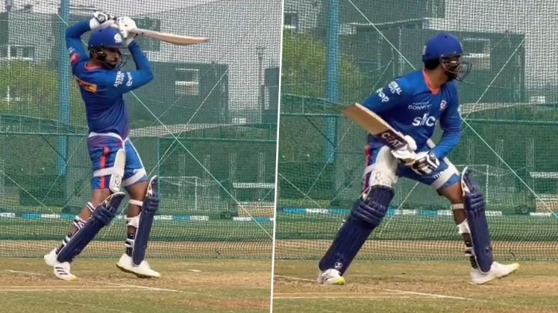 IPL 2022: Mumbai Indians Skipper Rohit Sharma Looks To Be at His Menacing Best During Training Session (Watch Video)