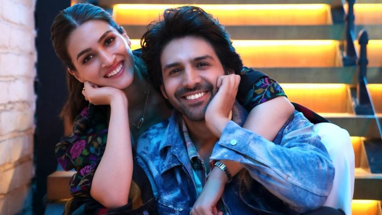 Kartik Aaryan and Kriti Sanon Celebrate 3 Years of Luka Chuppi on the Sets of Shehzada, Actor Says ‘Aapke Guddu Aur Rashmi Aaj Bhi Saath Hai’ (View Pics)