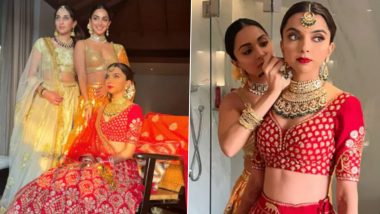 Kiara Advani Says ‘Nazar Na Lage’ As She Helps Sister Ishita Advani To Get Ready for the Wedding Day (View Pic)