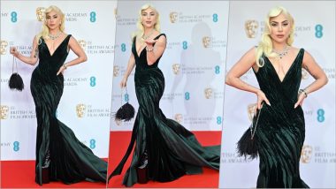 BAFTA Awards 2022 Red Carpet: Lady Gaga Cuts a Stylish Figure in Custom Ralph Lauren Gown and Tiffany & Co. Jewellery
