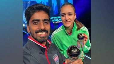 Sports News | WTT Contender: Manika Batra-G Sathiyan Pair Settle for Silver, Sharath Kamal Ends Up with Bronze