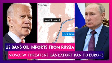 US Bans Oil Imports From Russia, Moscow Threatens Gas Export Ban To Europe In Retaliation