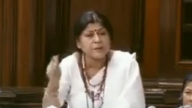 Birbhum Violence: BJP MP Roopa Ganguly Breaks Down in Rajya Sabha (Watch Video)