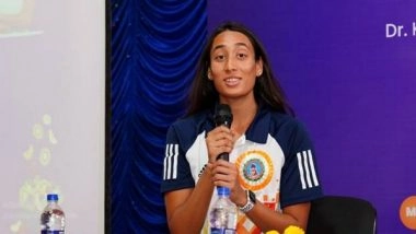 Sports News | Under PM Modi's 'Meet The Champions' Initiative, Olympian Swimmer Maana Patel Visits School in Goa