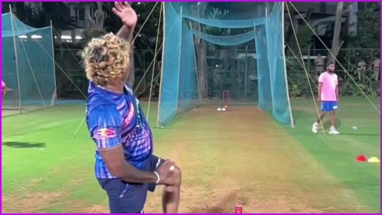 IPL 2022: Lasith Malinga, RR Fast Bowling Coach, Bowls a 'Perfect Yorker' in Nets (Watch Video)