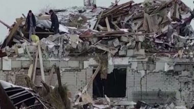 Russian Missile Strike Hit Buildings in Ukraine's City Zhytomyr, Rescue Efforts Underway