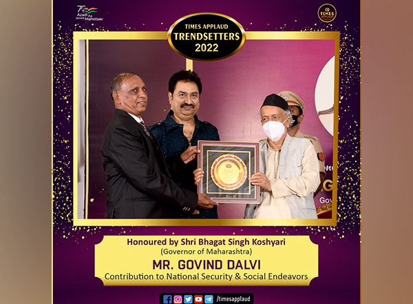 Business News | Dr. Govind Vishwanath Dalvi Bestowed with the Times Applaud's Trendsetter 2022 Award for His Selfless Contribution to Both National Security and Social Work