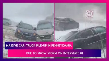 Pennsylvania: Massive Car, Truck Pile-Up Due To Snow Storm On Interstate 81