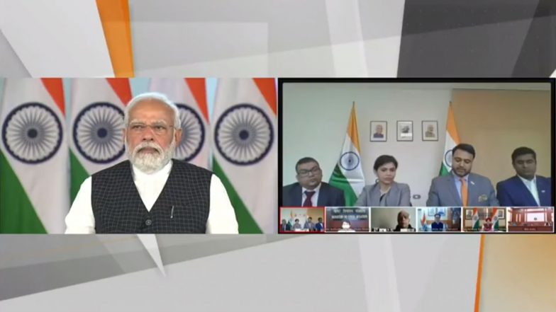 PM Narendra Modi Interacts With Embassy, Community Organisations Involved in Ukraine Evacuation