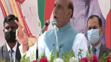 India News | Earlier UP Was 'BIMARU' State, Now It is Fastest Developing Economy: Rajnath Singh in Ballia