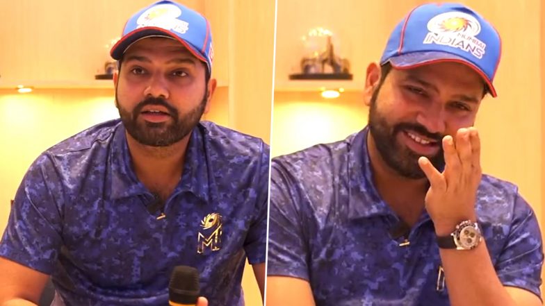 IPL 2022: Rohit Sharma at His Hilarious Best! Mumbai Indians Share Video of Their Skipper Reacting Funnily During Press Conference