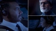 Runway 34 Teaser: Ajay Devgn, Amitabh Bachchan and Rakul Preet Singh&rsquo;s Film Is Dark and Thrilling; Trailer To Be Out on March 21! (Watch Video)