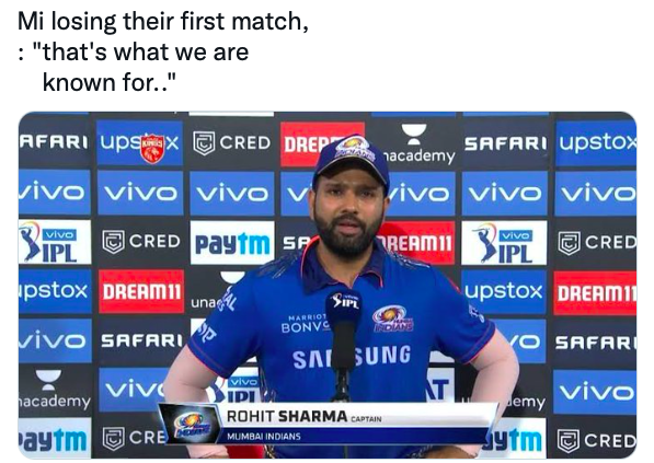 IPL 2022: As Mumbai Indians Lose Their Yet Another First Match of the Season Fans React With Funny Memes