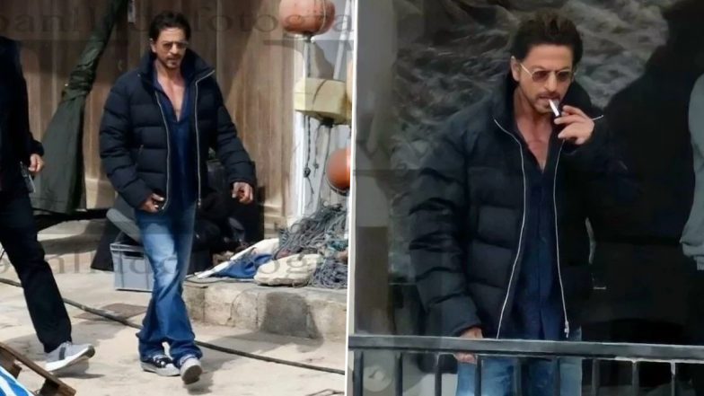 Pathaan: Shah Rukh Khan’s Stylish Pictures in Black Jacket Leaked from the Sets of His Upcoming Film!