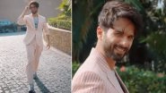 Shahid Kapoor Slow Walks in a Pink Suit and Steals Everyone&rsquo;s Heart With His Smile (Watch Video)
