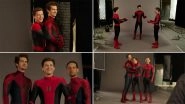 Tom Holland, Andrew Garfield, and Tobey Maguire&rsquo;s Fun BTS While Recreating the Viral Spidey Meme Will Make You Want Another Reunion Soon (Watch Video)