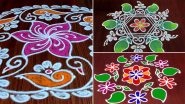 Ugadi 2022 Rangoli Designs & Muggulu Images: Easy Kolam With Dots and Freehand Ugadi Rangoli To Brighten Up Your Home for the Telugu New Year (Watch Videos)