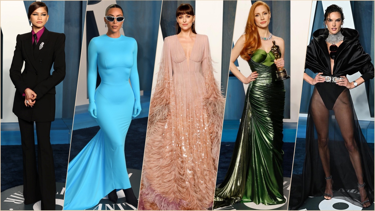 Photos from Vanity Fair Oscars After-Party 2022 Red Carpet Fashion