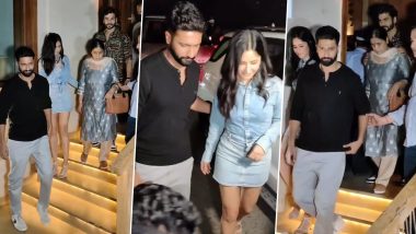 Vicky Kaushal and Katrina Kaif Step Out for Dinner With Their Families (Watch Video)