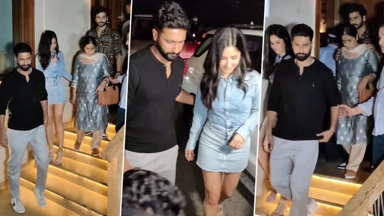 Vicky Kaushal and Katrina Kaif Step Out for Dinner With Their Families (Watch Video)