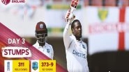 Sports News | WI Vs Eng, 1st Test: Bonner's Ton Helps Hosts Take First-innings Lead Against Visitors (Stumps, Day 3)