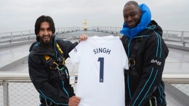 Entertainment News | Ranveer Singh Gets 'Number 1' Jersey from Football Icon Ledley King