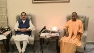 India News | Yogi Adityanath Meets JP Nadda in Delhi, Discussions on UP Cabinet on Agenda
