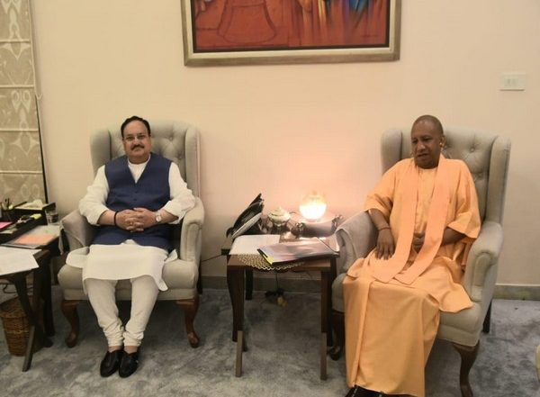 India News | Yogi Adityanath Meets JP Nadda in Delhi, Discussions on UP Cabinet on Agenda