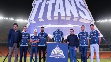 Sports News | Gujarat Titans Launch Their Official Team Jersey at Narendra Modi Stadium