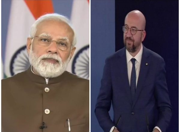 World News | PM Modi Holds Phone Talks with European Council President, Highlights India's Efforts to Send Humanitarian Aid to Ukraine