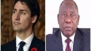 World News | Trudeau Speaks to South African President, Discuss Russia-Ukraine, Other Global Issues