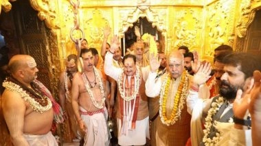 India News | JP Nadda Offers Prayers at Kashi Vishwanath, Kaal Bhairav Temple in Varanasi