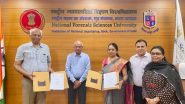 India News | FSL Delhi Signs MOU with NFSU Gandhinagar to Promote Mutual Cooperation in Educational and Forensic Research Activities
