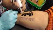 India News | Craze for 'bulldozer' Tatoos in Uttar Pradesh as People Celebrate BJP's Poll Victory