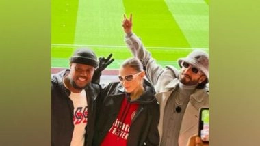 Entertainment News | Ranveer Singh Poses with Bella Hadid at English Premier League