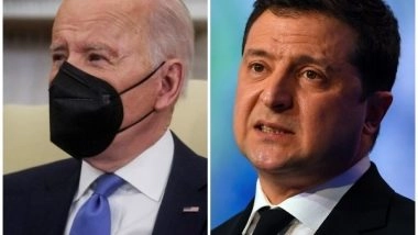 World News | In Phone Call with Biden, Zelensky Discusses Security, Financial Support for Ukraine