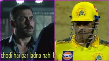 MS Dhoni Plays Vintage Knock, Wasim Jaffer Reacts With a Meme from Salman Khan's Sultan Movie