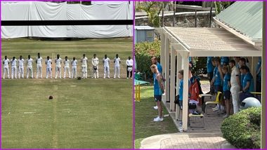 Shane Warne Dead: Players Observe Minute's Silence During West Indies Cricket Board President XI vs England Warm-up Match