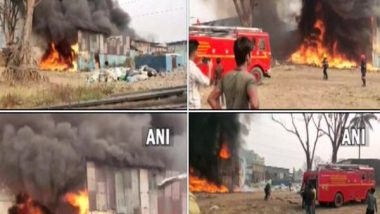 Thane Fire: Blaze Erupts at Scrap Godown on Shilphata-Mahape Road