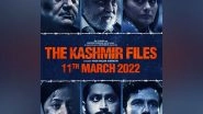 Entertainment News | 'Kashmir Files' Witnesses High Growth, Mints Rs 8.50 Cr on Second Day