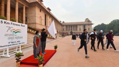 Azadi Ka Amrit Mahotsav: President Ram Nath Kovind Flags Off Fitness Run at Rashtrapati Bhavan