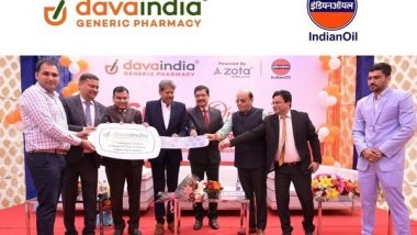 Business News | Kapil Dev Inaugurates Dava India's 1st Company Outlet at Indian Oil Retail Outlet in Delhi
