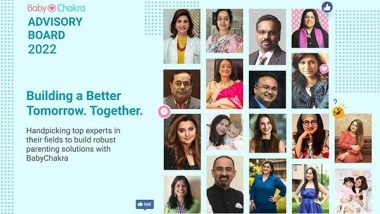 Business News | BabyChakra Becomes First Digital Platform Globally to Build a Holistic Advisory Board Comprising of Health, Early Education, Workplace Integration & Peer Inspiration for Millennial Parents